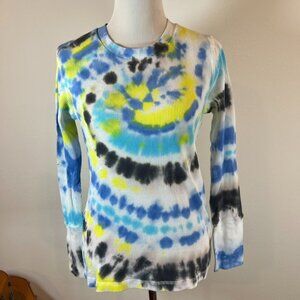 Sundance Thermal waffle Knit tie Dye Shirt M HTF